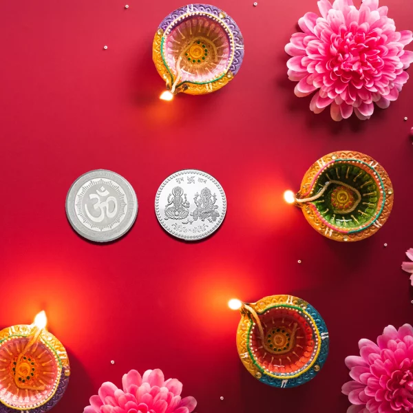 Lakshmi Devi Silver Coated Coin