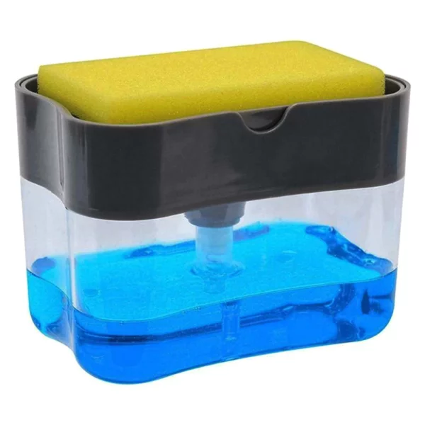 2-in-1 Liquid Soap Dispenser with Sponge Holder