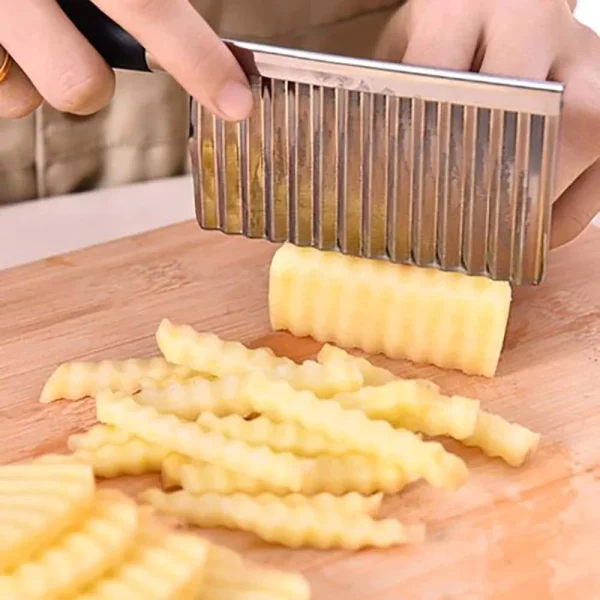 Stainless Steel Vegetable Salad Chopping Knife with Crinkle Cutters