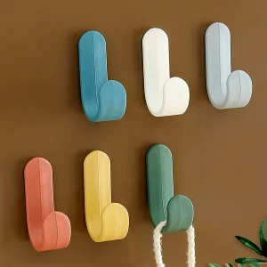 Waterproof Self-Adhesive Round Wall Hooks - 20 Piece Set