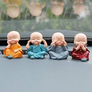 Baby Buddha 4-Piece Decor Set for Home and Office