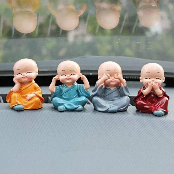 Baby Buddha 4-Piece Decor Set for Home and Office